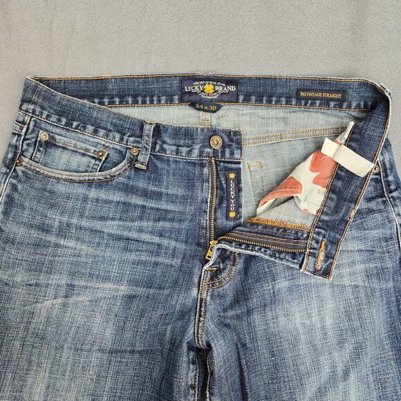 Lucky Brand Mens Jeans 361 Vintage Straight 34x30 Loose Baggy Distressed 90s Y2k - Picture 5 of 13